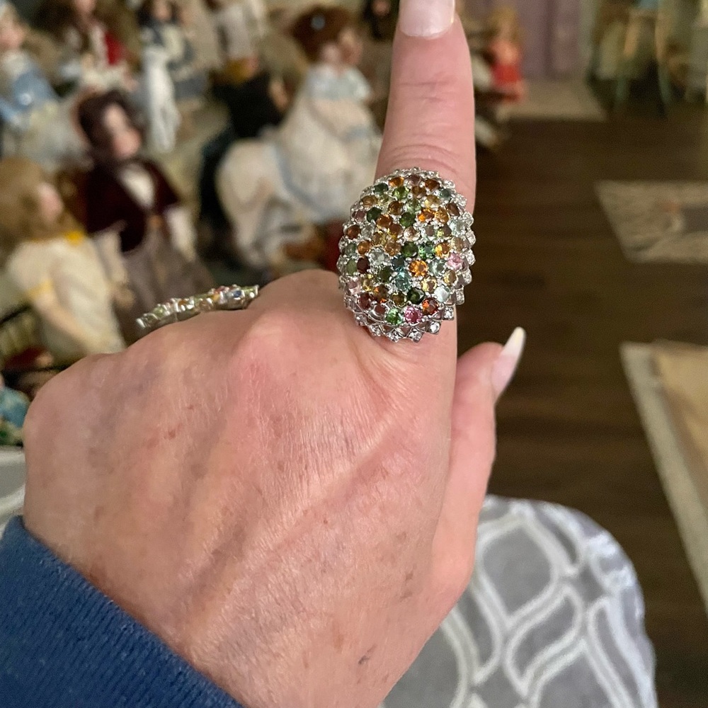 Multi Gemstone Statement Ring - image 8